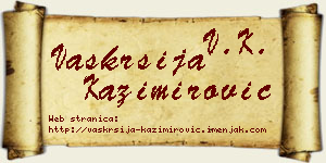 Vaskrsija Kazimirović vizit kartica